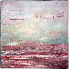 "Hauch der Stille", 80 80 cm, Mixed Media auf LW