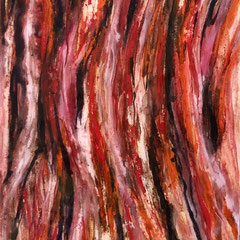 "PELE'S HAIR"  (24X12 on finished 1.5" deep cradled wood panel)   $1100