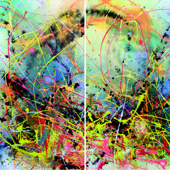 "EMBRACE"  (diptych)  40X48  Exclusively at Wertheim Contemporary (808) 573-5972 