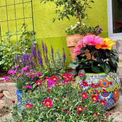 Bunte Gartendeko