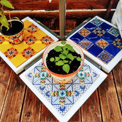 Bunte Deko Fliesen DIY Betonplatten