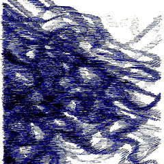 aus der Serie: verlorene Zeilen, Kugelschreiber auf Papier, 13x18 cm, Katharina Rosenbichler 2023.