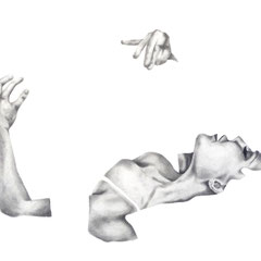icolation 2, Serie, 3 Blätter, Bleistift und Kohle auf Papier, A1, 2014-2015.