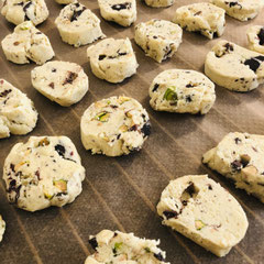 Vegane Pistazien Schokoladen Cookies