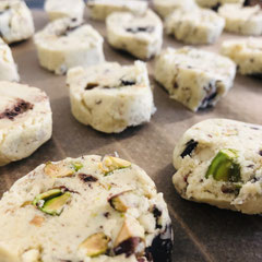 Vegane Pistazien Schokoladen Cookies