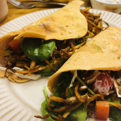 Vegane Linsentacos mit Pulled Kräuterseitling