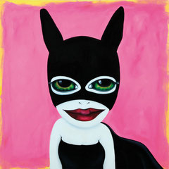 Kerstin Lichtblau, Catwoman, 120 x 120 cm, Öl und Acryl auf Leinwand, ABC Westside Galerie