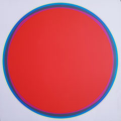 Quinte, Lothar, Corona rot, Original Farbserigrafie, Aufl. 2/25, 1972, 90 x 90 cm