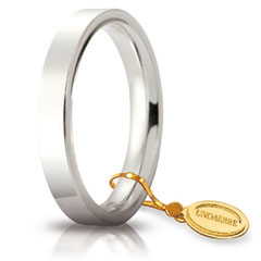 Fedi Nuziali Unoaerre Cerchi di Luce in Oro Bianco 3.5 mm.