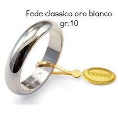 Fede unoaerre classica oro bianco grammi 10 