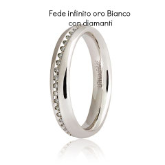  Fedi Nuziali  Infinito Oro Bianco Collezione 9.0