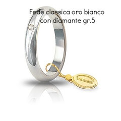 Fede unoaerre classica con diamante grammi 5