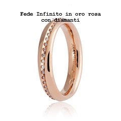 Fede Unoaerre infinito in Oro Rosa con Diamanti
