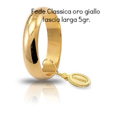 Fede Unoaerre Classica oro giallo 5 grammi fascia larga 