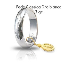 Fede Unoaerre classica oro bianco 7 grammi
