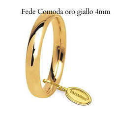 Fede Unoaerre Comoda oro giallo 4 mm