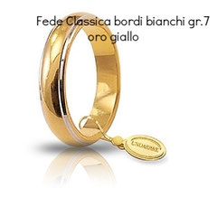 Fede Unoaerre classica bicolore bordi rodiati grammi 7