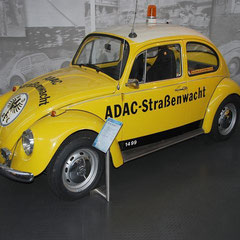 ADAC-Käfer aus dem Jahr 1973. 4 Zylinder Boxer mit 1,3l Hubraum und 44PS. Hier: der letzte ADAC-Starßenwacht-Käfer.