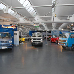 Blick auf die T3-Sonderausstellungsfläche im Herzen des VW-Museums.