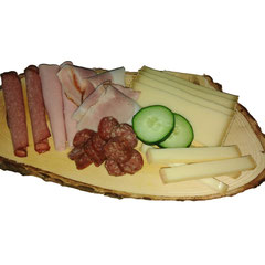 Baumscheibenbrett mit Rinde, Tree slice board with bark
