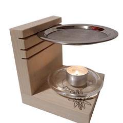 Räucherstövchen mit verstellbarem Edelstahlgitter in 3 Höhen / Incense burner with adjustable stainless steel grid in 3 heights