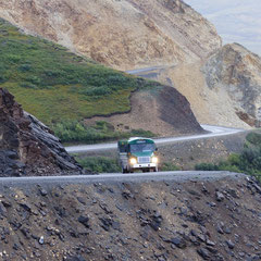 2015:  Shuttlebus in Denali National Park, Alaska (USA)