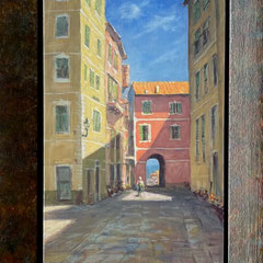 º Bordighera, poort, o/a/p, ca. 18x24cm