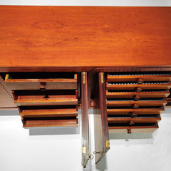Grand Salon Énfilade Buffet Sideboard Attr. to Jules Leleu, French Master Ébenisterie in Walnut and Macassar, France, 1930-1934 - PN.Modern pnmodern.com