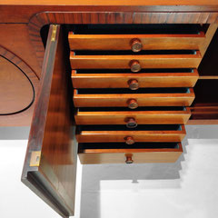 Grand Salon Énfilade Buffet Sideboard Attr. to Jules Leleu, French Master Ébenisterie in Walnut and Macassar, France, 1930-1934 - PN.Modern pnmodern.com