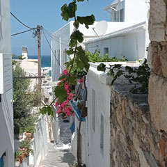 Naxos - Le dédale de venelles dans le Kastro.