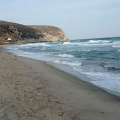 La plage de Paralia Amytis.