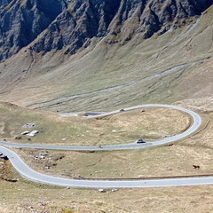 La route qui monte au col d'Agnel.