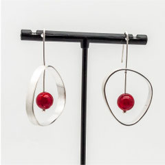 hashka-fusion-boucle-d-oreille-Kern-argent-agate-rouge-joaillier-auvergne