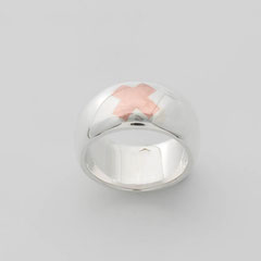 Bague-bombee-argent-cuivre-croix-homme-femme-creation-contemporaine-bijoutier-joaillier-auvergne-rhone-alpes 