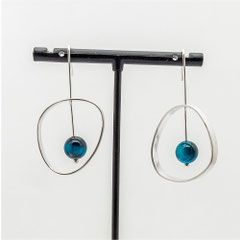 hashka-fusion-boucle-d-oreille-Kern-argent-quartzite-bleues-joaillier-auvergne