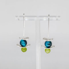 boucles d'oreille-inspiration-japon-tori-argent-quartzite-bleue-jade-bijoutier-joaillier-createur-auvergne-rhone-alpes