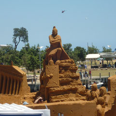 Ausstellung von Sandskulpturen