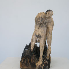 Mountain Man, Pappel gebrannt, 40 cm, 2017-21, Privatbesitz, ©Josh von Staudach