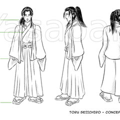 Seiichiros casual clothes -  an old concept drawing.