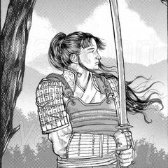 An illustration of Seiichiro in his samurai armor, drawn during my OC-Tober challenge 2020.