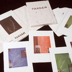 Tandem, livre d'artiste, 2008,  20 gravures en relief, portfolio et coffret par l'artiste, 29,5 X 20,5 X 1,3 cm