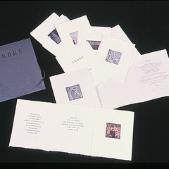 Arbre, livre d'artiste, 2007, 7 estampes, texte Andrée Picard, typographie Martin Dufour