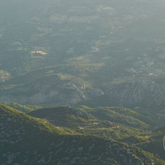 Paysage du Luberon au petit matin - Mont Ventoux (Vaucluse), Juillet 2009