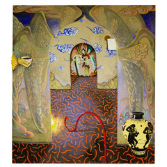 Himmel und Hölle, Mixed media on canvas, 170x150 cm, 2022-2024