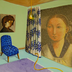 Der Zauberer, Mixed media on canvas, 40x50 cm, 2023