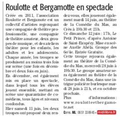 Article Midi Libre Juin 2016