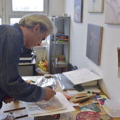 Nasser Hussein in his Studio in Berlin 2015