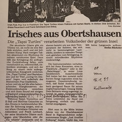 Tapsi Turtles, Kulturseite der OP, 16.01.1991