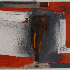"gefangen"  Mai 2015    50x100x2   (verkauft)