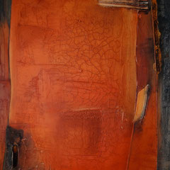 "das Rote in Öl im Rahmen"   70x100x4,5    2014   (verkauft)